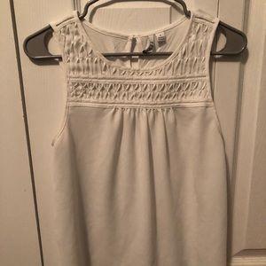ELLE White Dressy Tank Top